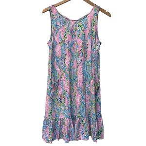Lilly Pulitzer Unicorn of the Sea Kristen Flounce Dress with Pockets M